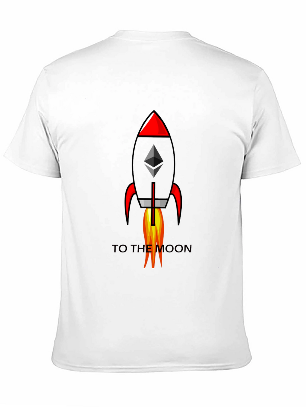 Ethereum Rocket to the Moon Black T-Shirt