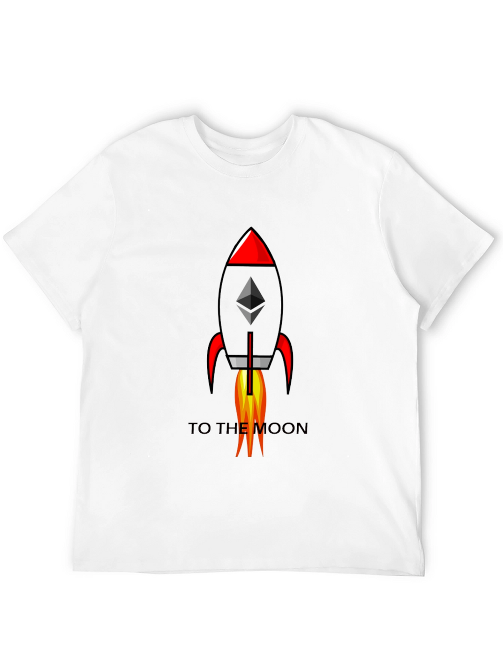 Ethereum Rocket to the Moon Black T-Shirt
