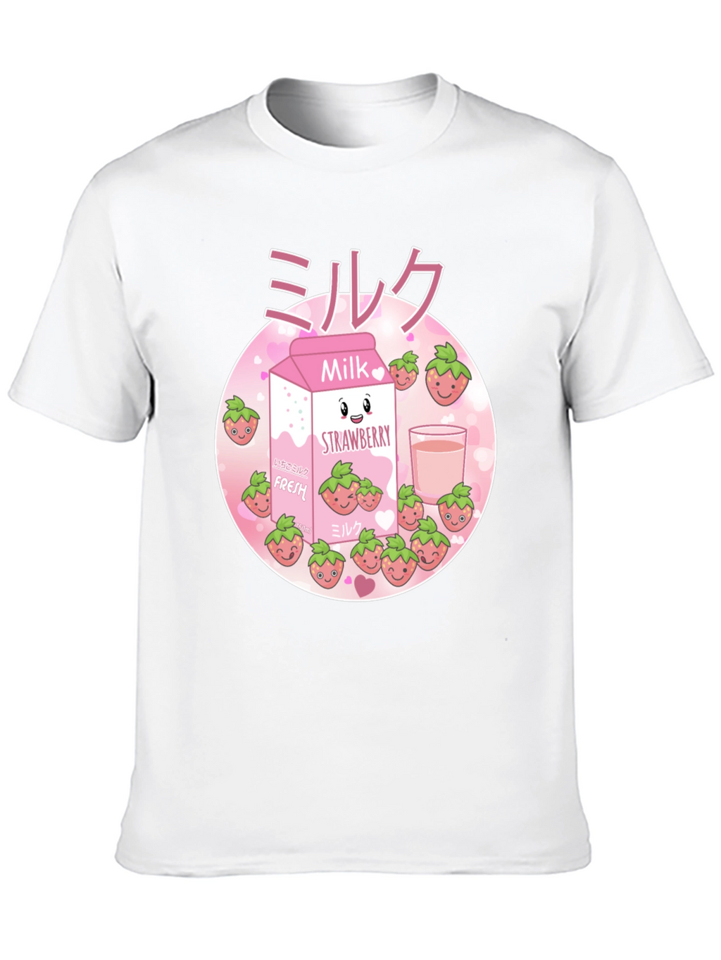 Strawberry Milk T-Shirt - Kawaii Design
