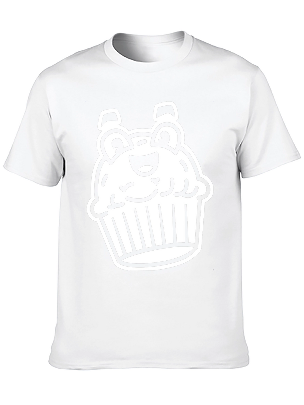 Cute Cupcake Graphic Tee - Black Cotton Blend