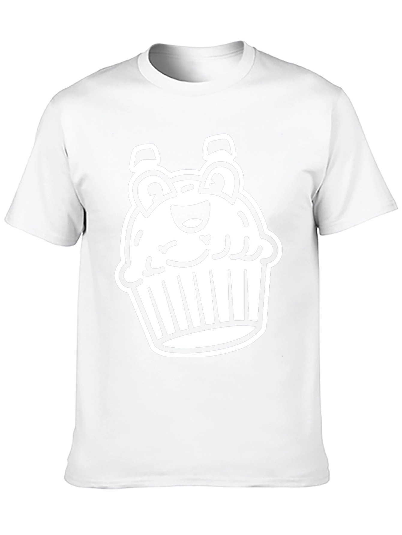 Cute Cupcake Graphic Tee - Black Cotton Blend