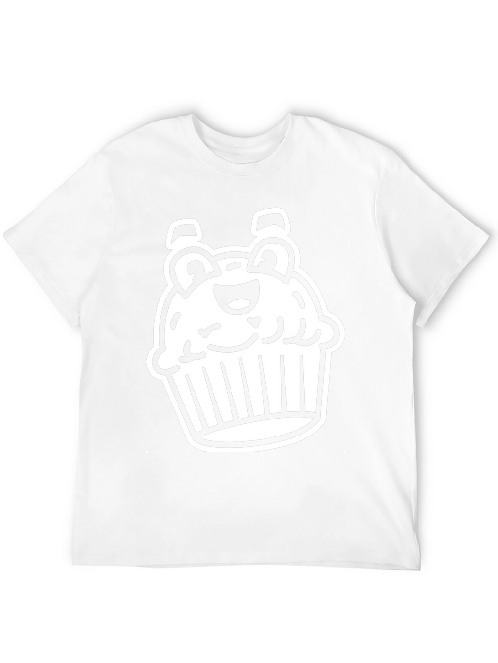 Cute Cupcake Graphic Tee - Black Cotton Blend