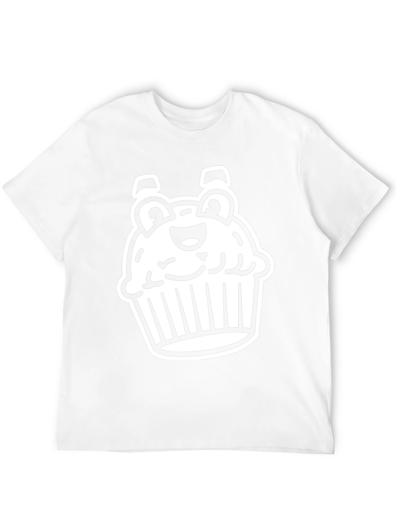 Cute Cupcake Graphic Tee - Black Cotton Blend