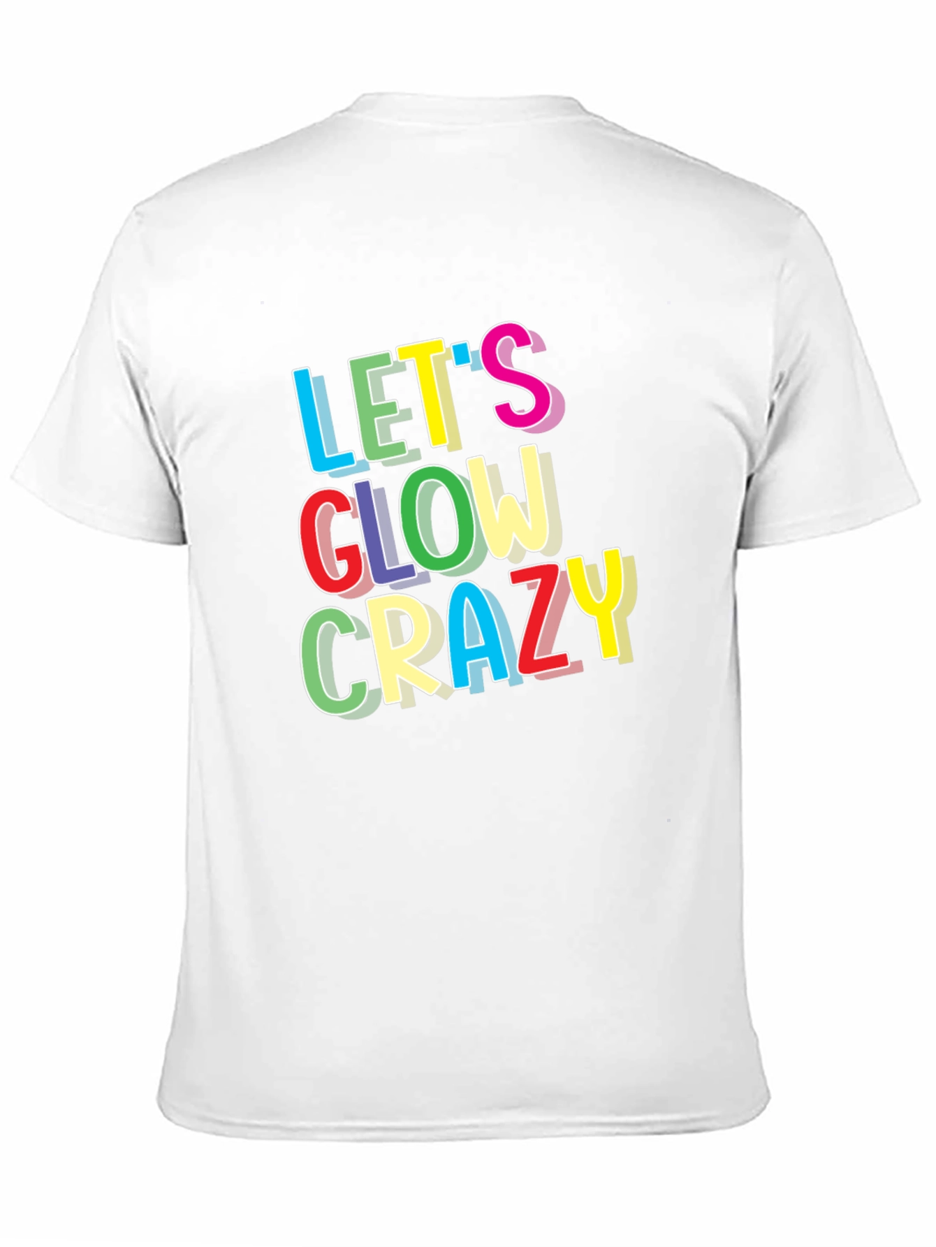 Lets Glow Crazy Graphic T-Shirt - Black