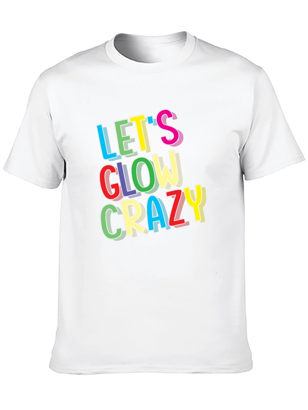 Lets Glow Crazy Graphic T-Shirt - Black