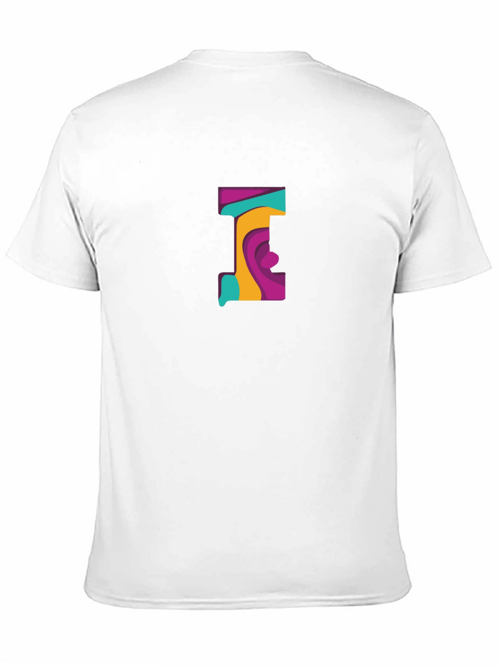 Abstract Letter Graphic Black T-Shirt