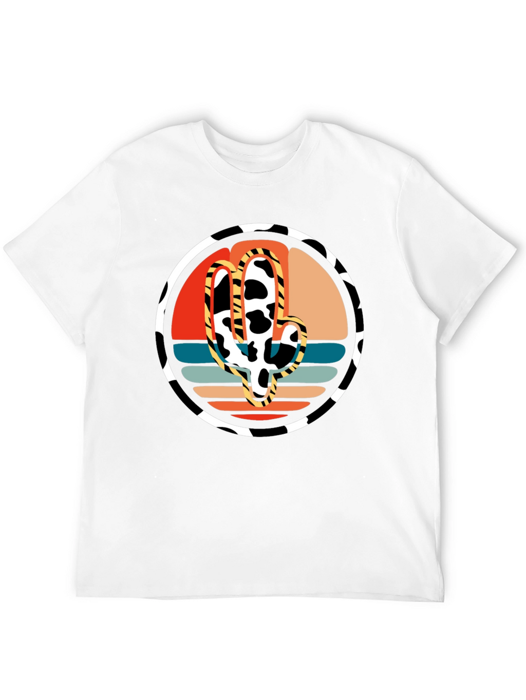 Cactus Cow Print Graphic Tee