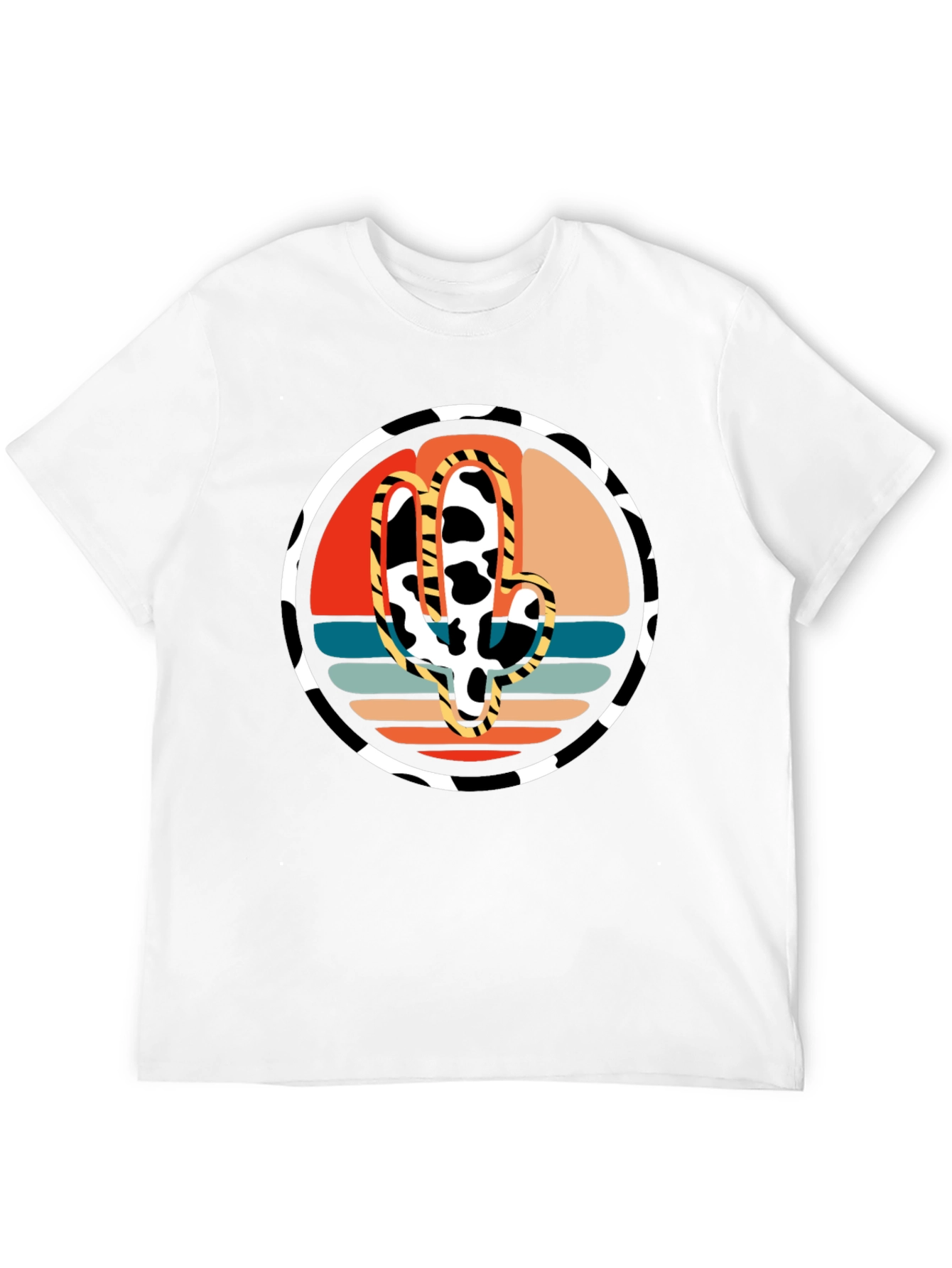 Cactus Cow Print Graphic Tee
