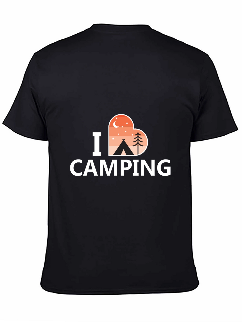 I Heart Camping Graphic Tee - Black