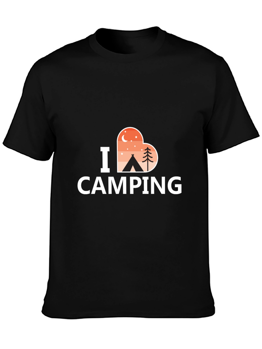 I Heart Camping Graphic Tee - Black