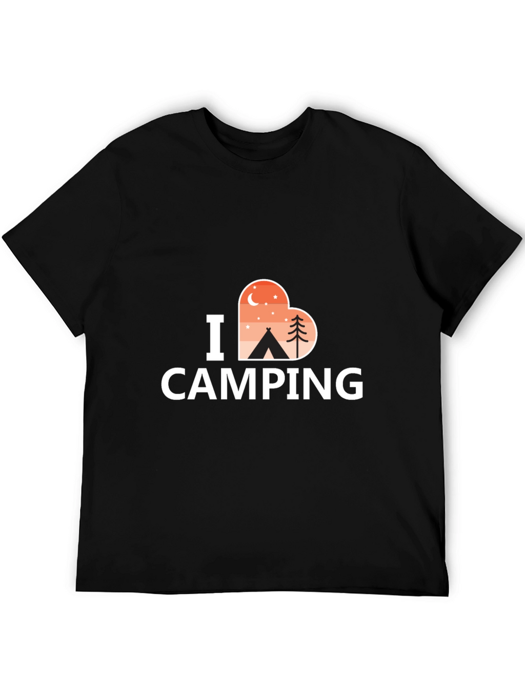 I Heart Camping Graphic Tee - Black