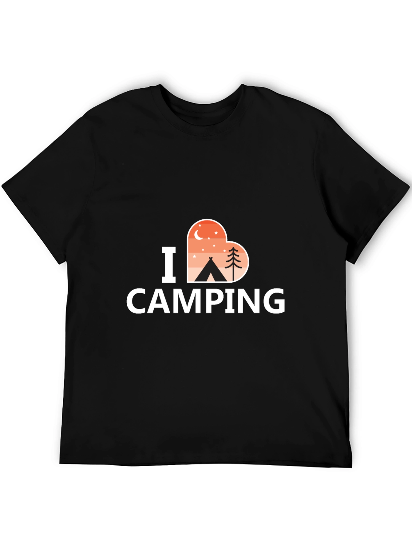 I Heart Camping Graphic Tee - Black