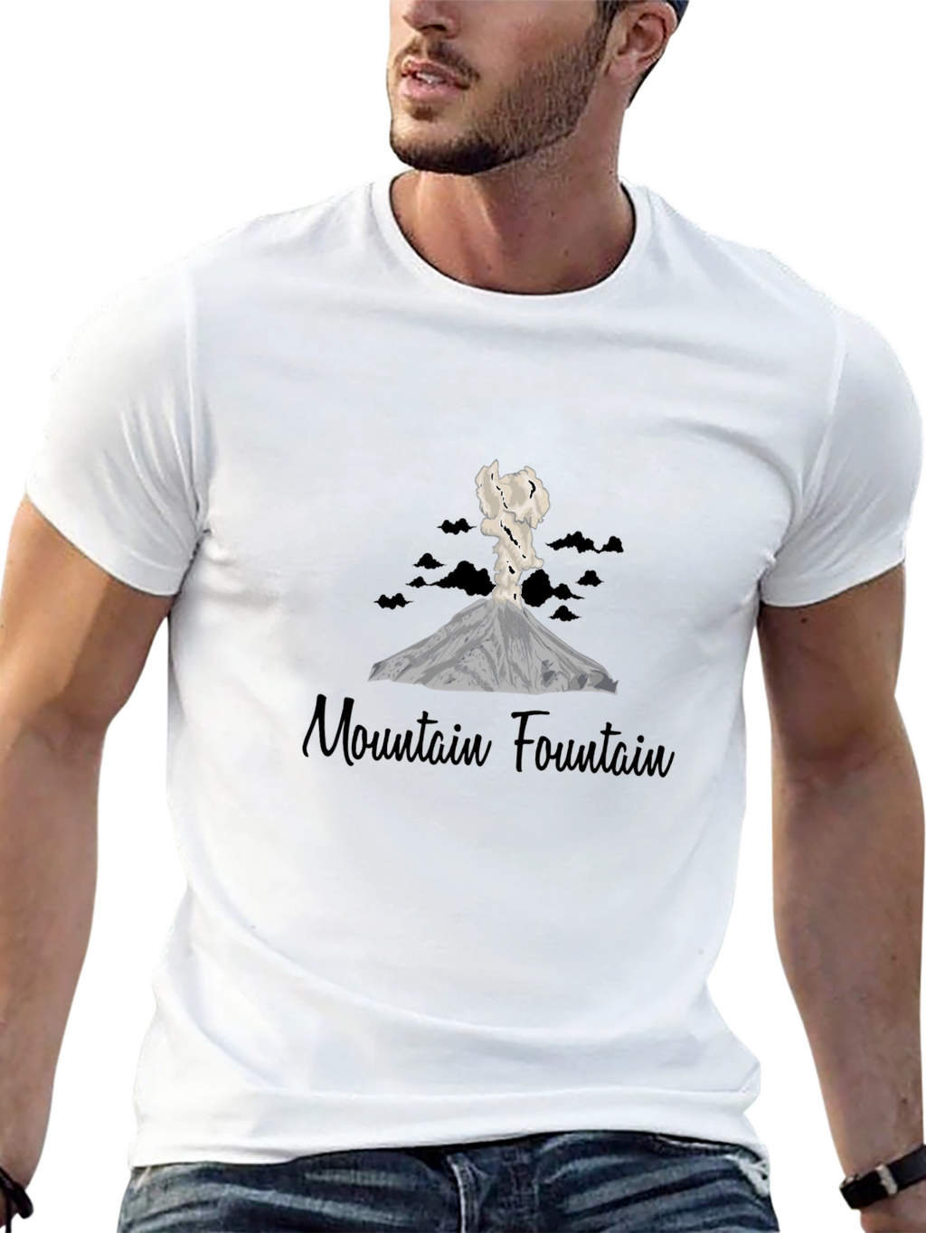 Mountain Fountain Black T-Shirt