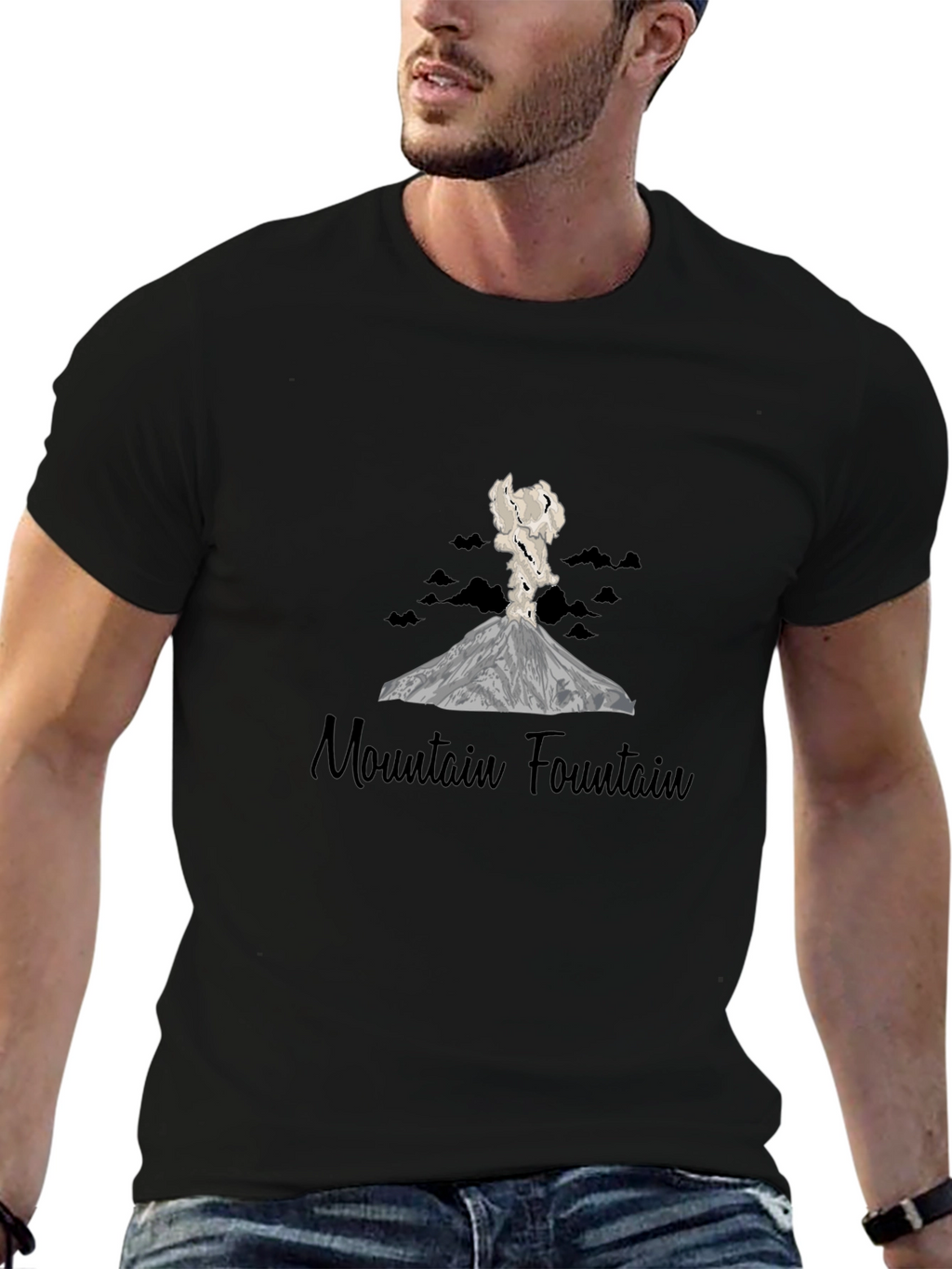 Mountain Fountain Black T-Shirt