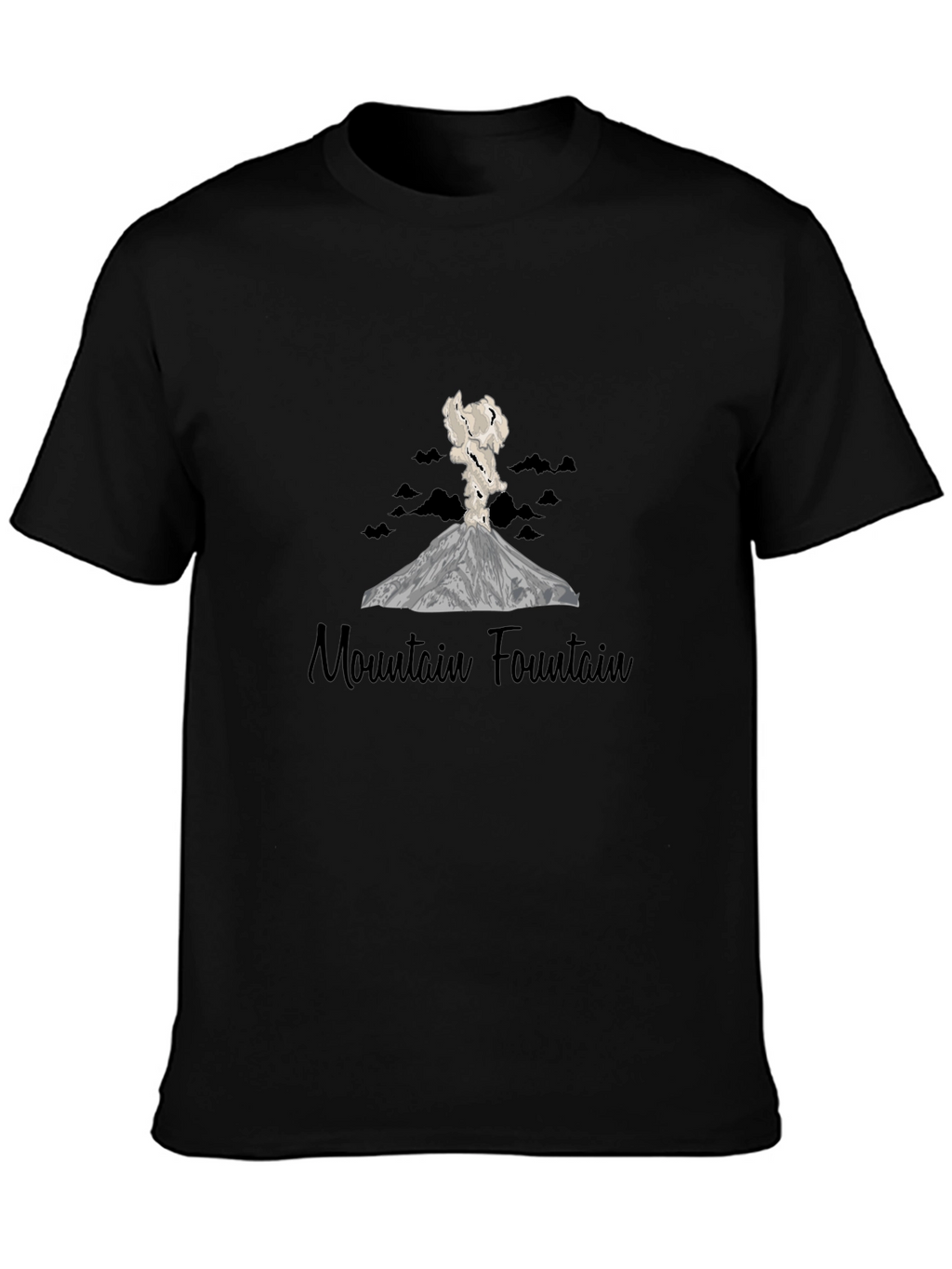 Mountain Fountain Black T-Shirt