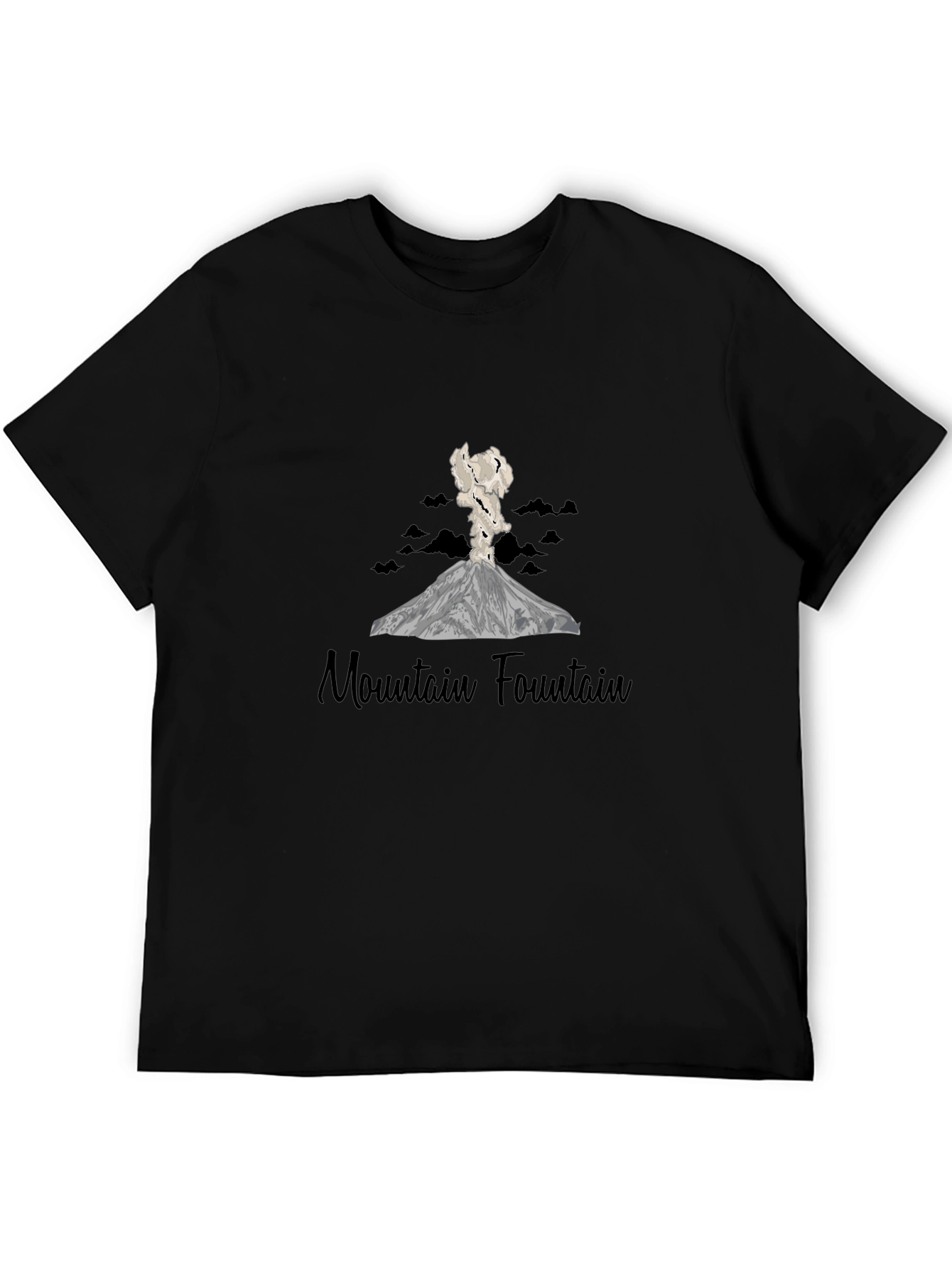 Mountain Fountain Black T-Shirt