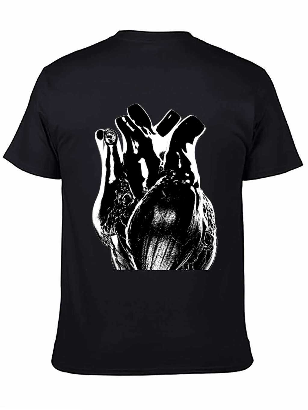 Anatomical Heart Black Graphic Tee