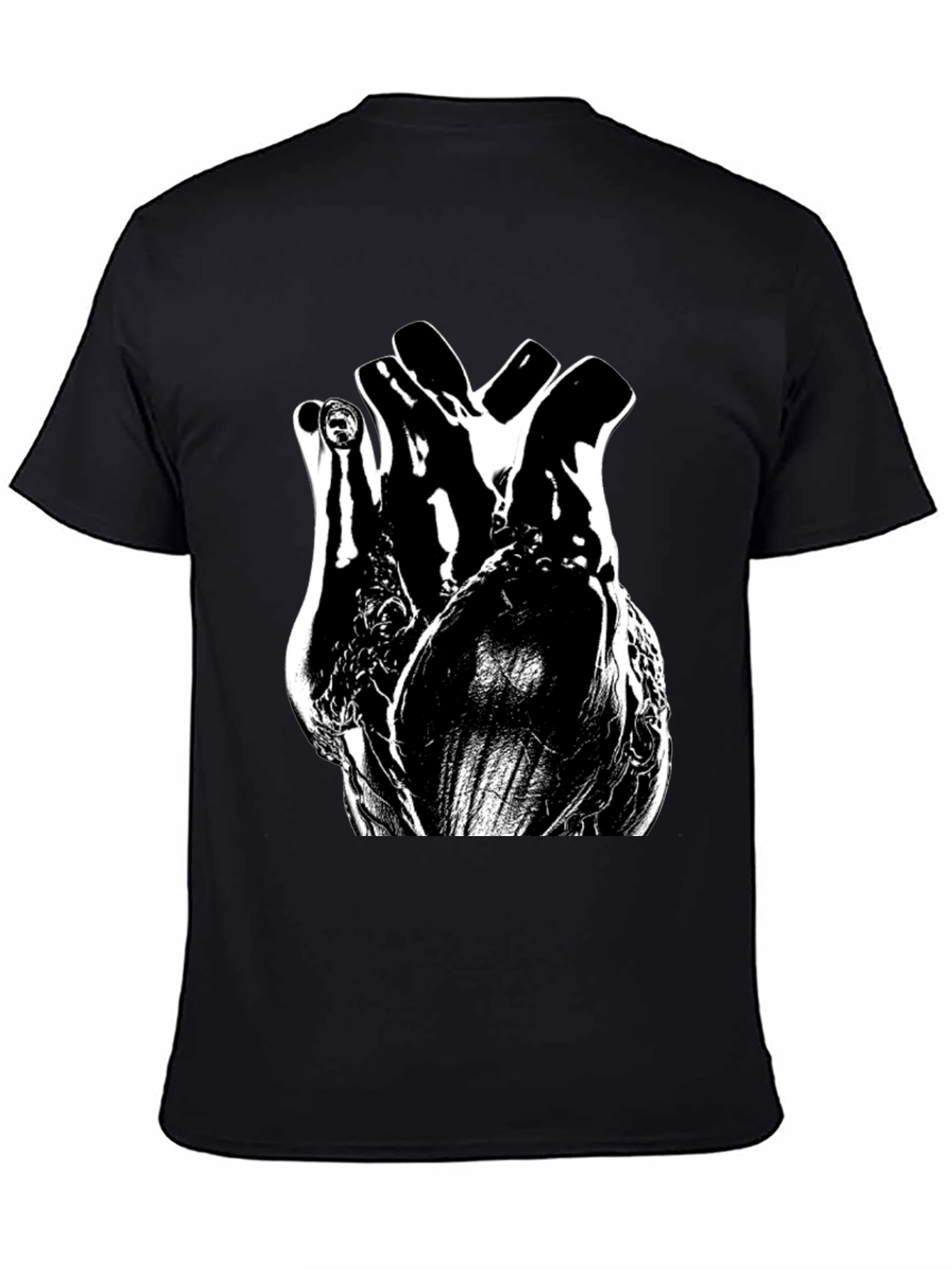 Anatomical Heart Black Graphic Tee