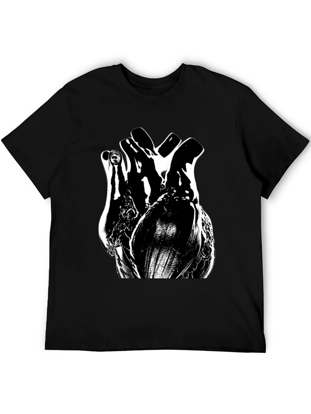 Anatomical Heart Black Graphic Tee