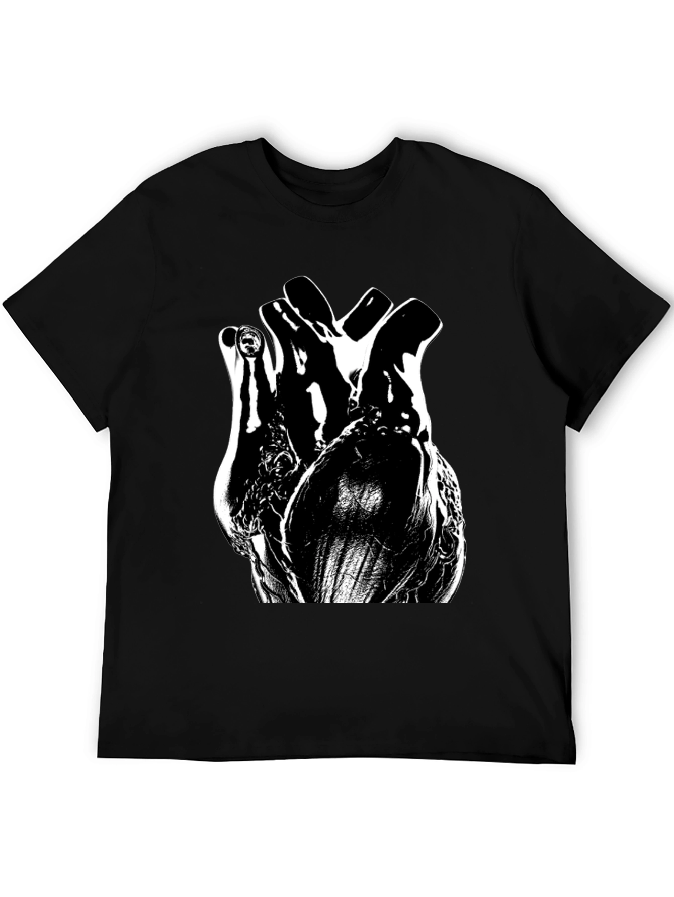 Anatomical Heart Black Graphic Tee