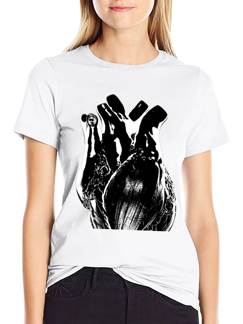 Anatomical Heart Black Graphic Tee