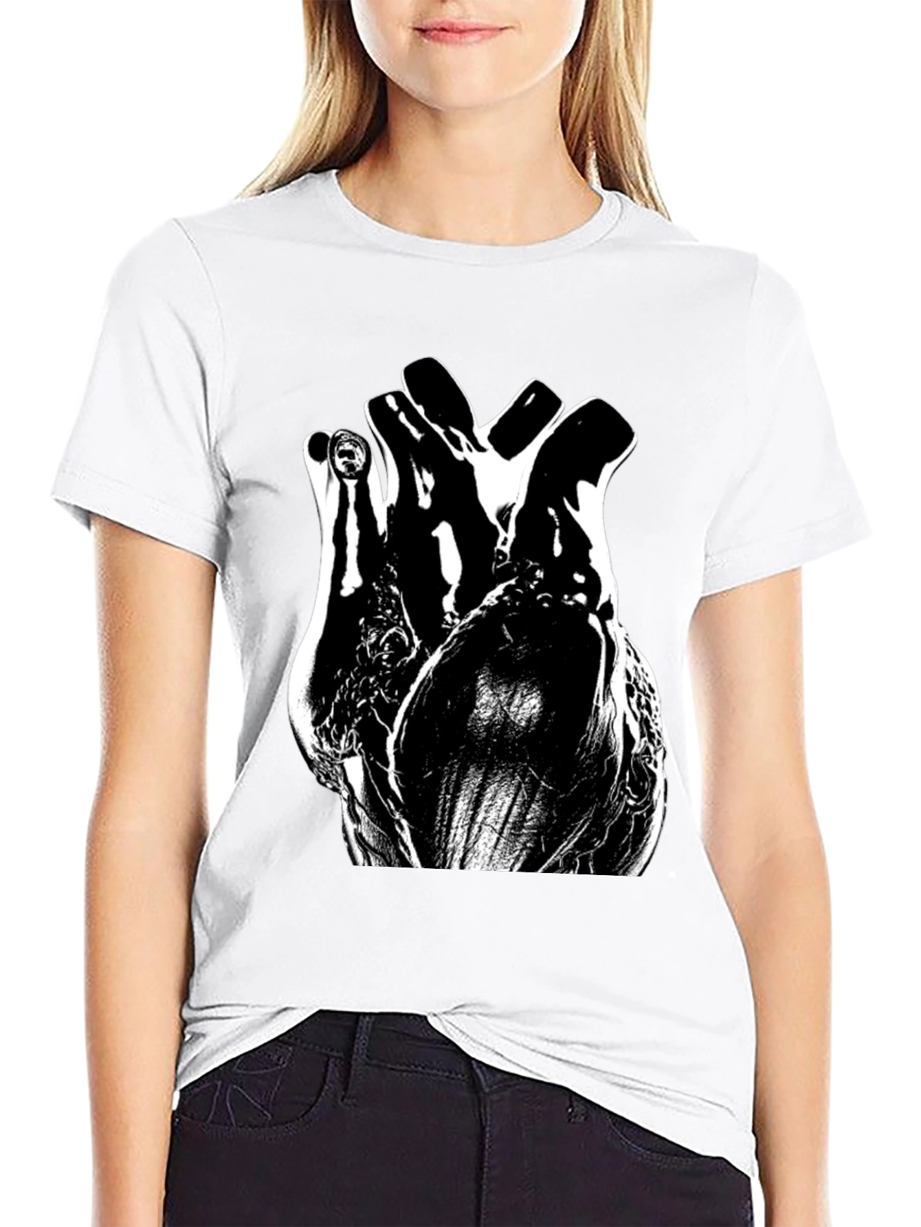 Anatomical Heart Black Graphic Tee
