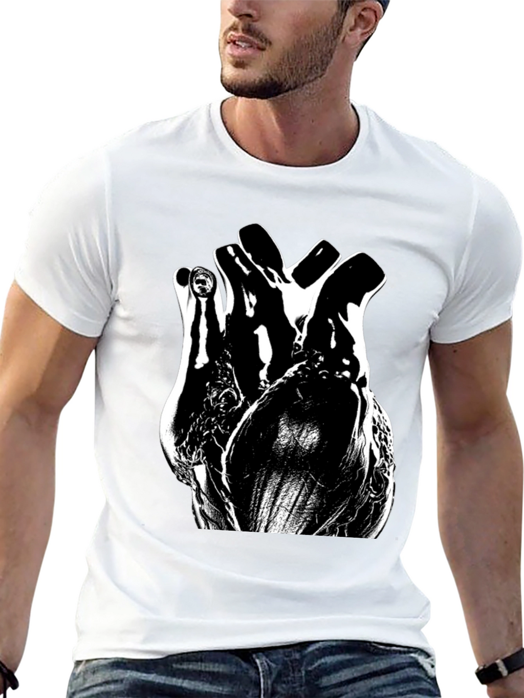 Anatomical Heart Black Graphic Tee