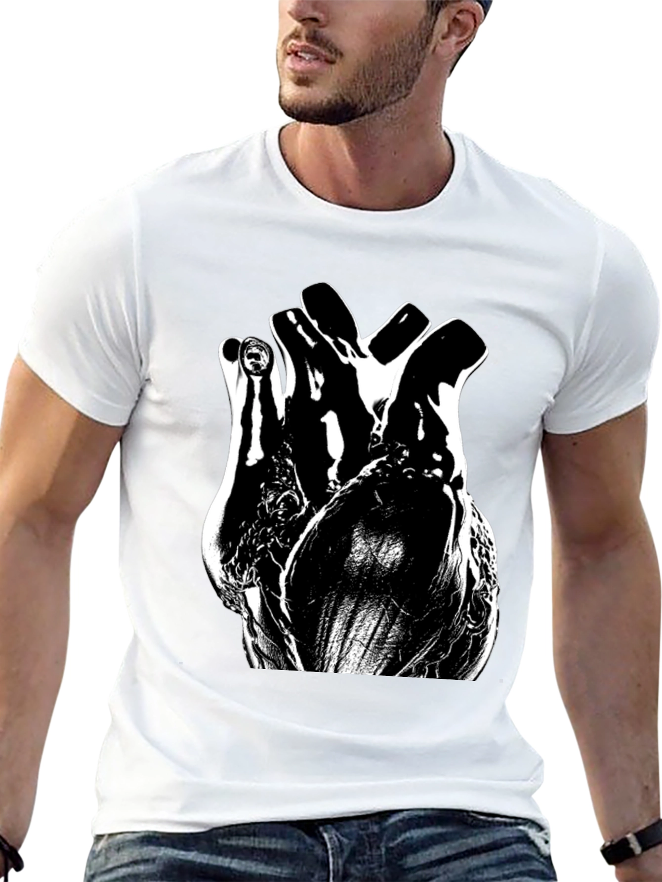 Anatomical Heart Black Graphic Tee