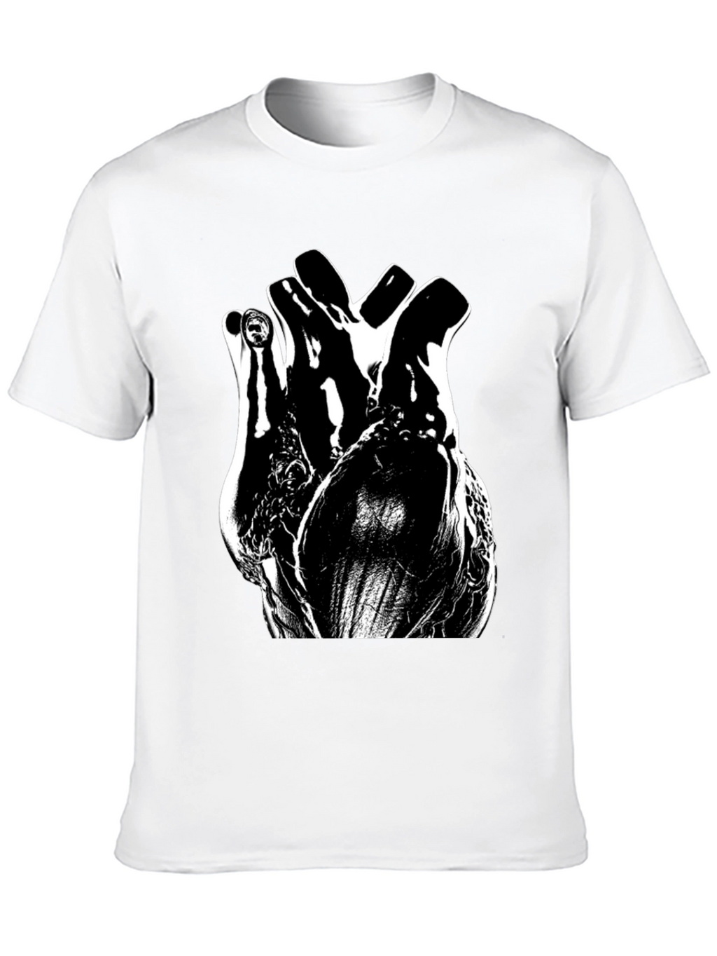 Anatomical Heart Black Graphic Tee