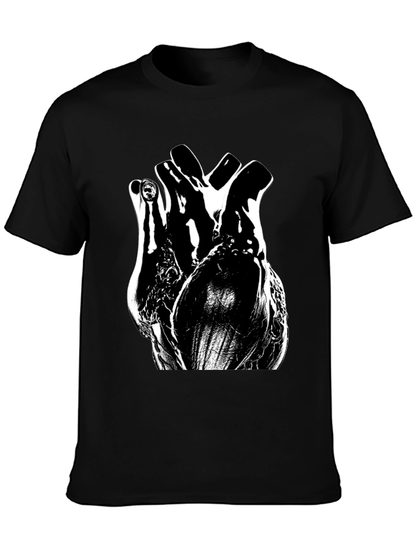 Anatomical Heart Black Graphic Tee