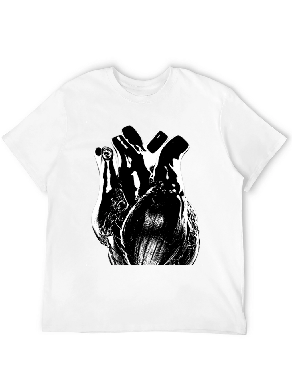 Anatomical Heart Black Graphic Tee