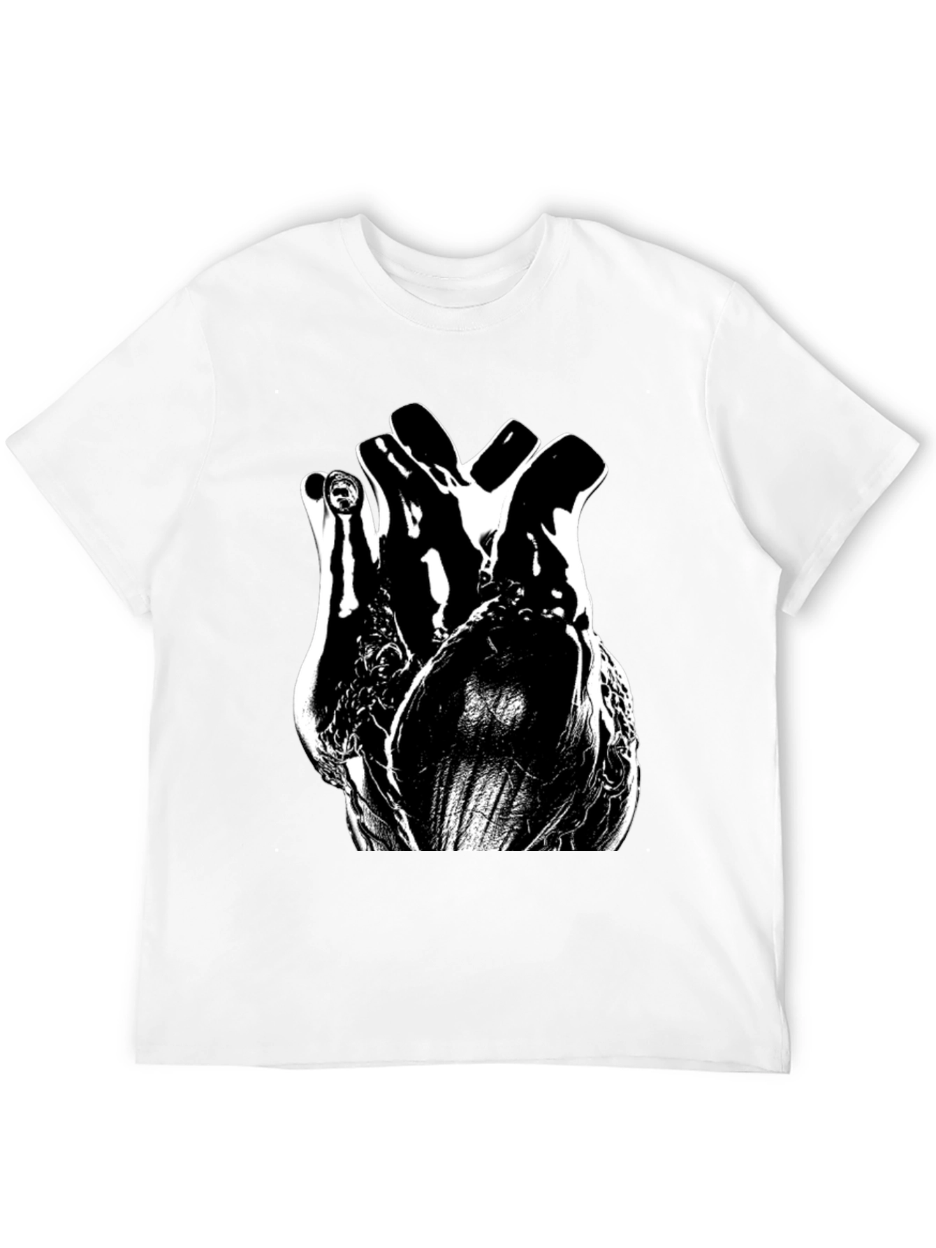 Anatomical Heart Black Graphic Tee