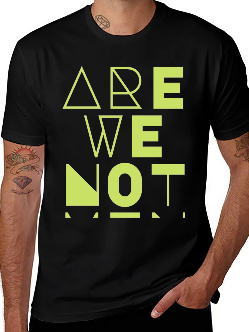 Are We Not Men? Graphic Black T-Shirt