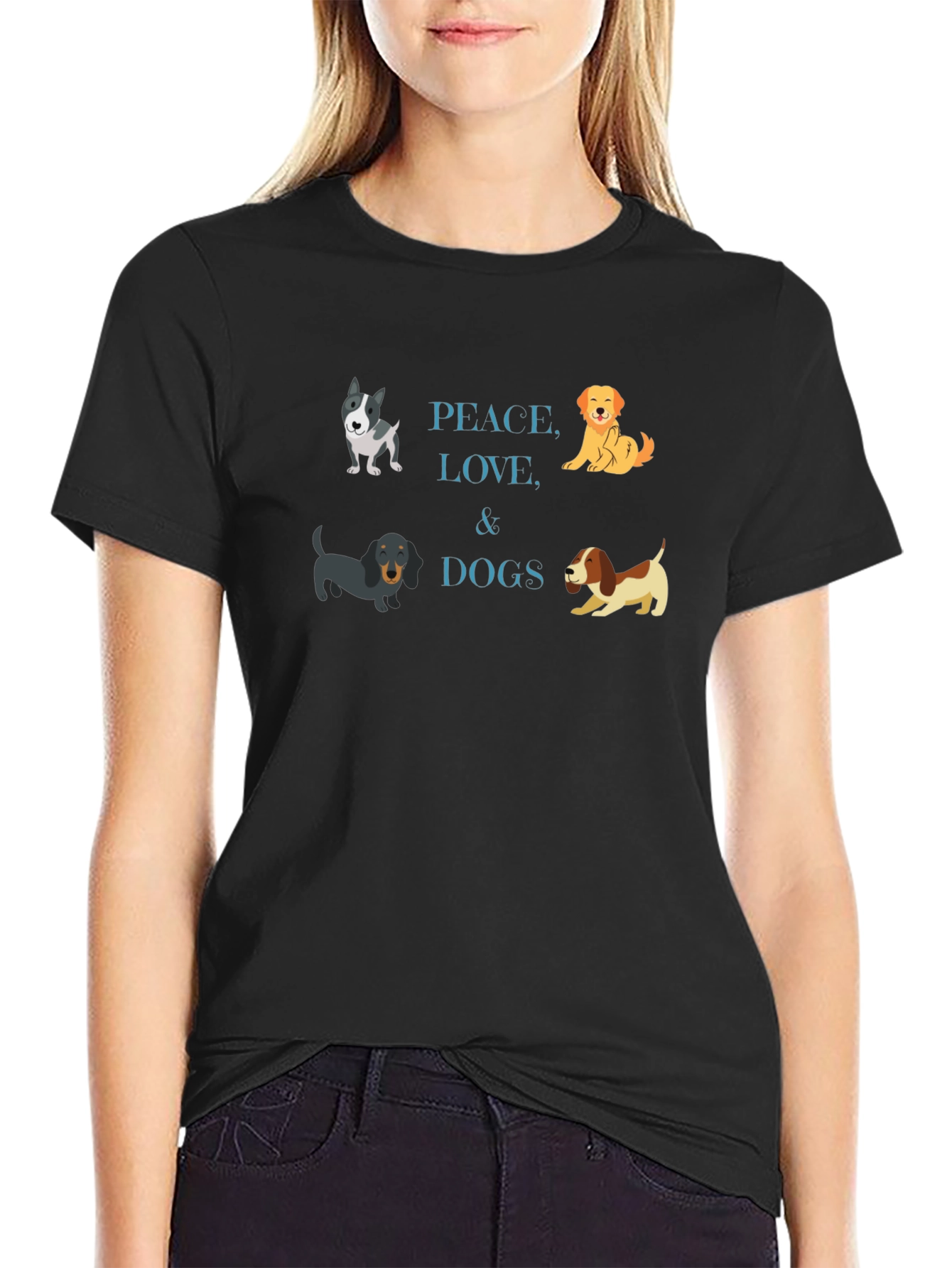 Peace Love & Dogs T-Shirt