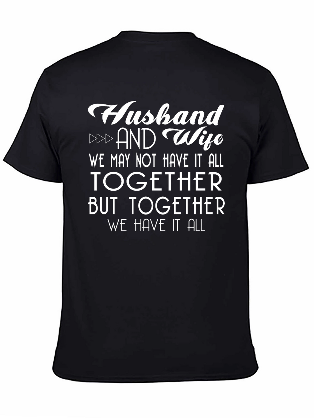 Husband and Wife Graphic Print T-Shirt