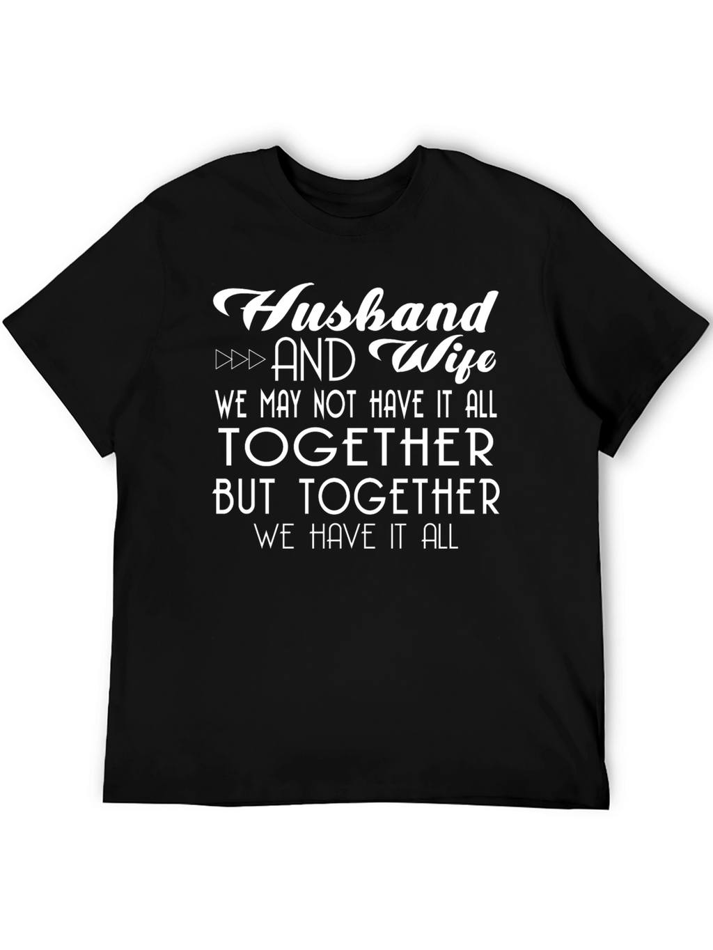 Husband and Wife Graphic Print T-Shirt