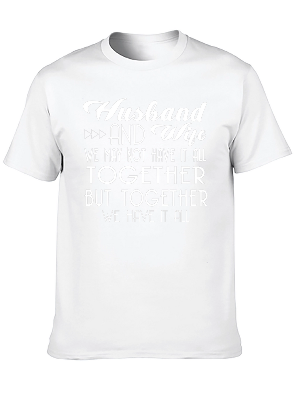 Husband and Wife Graphic Print T-Shirt