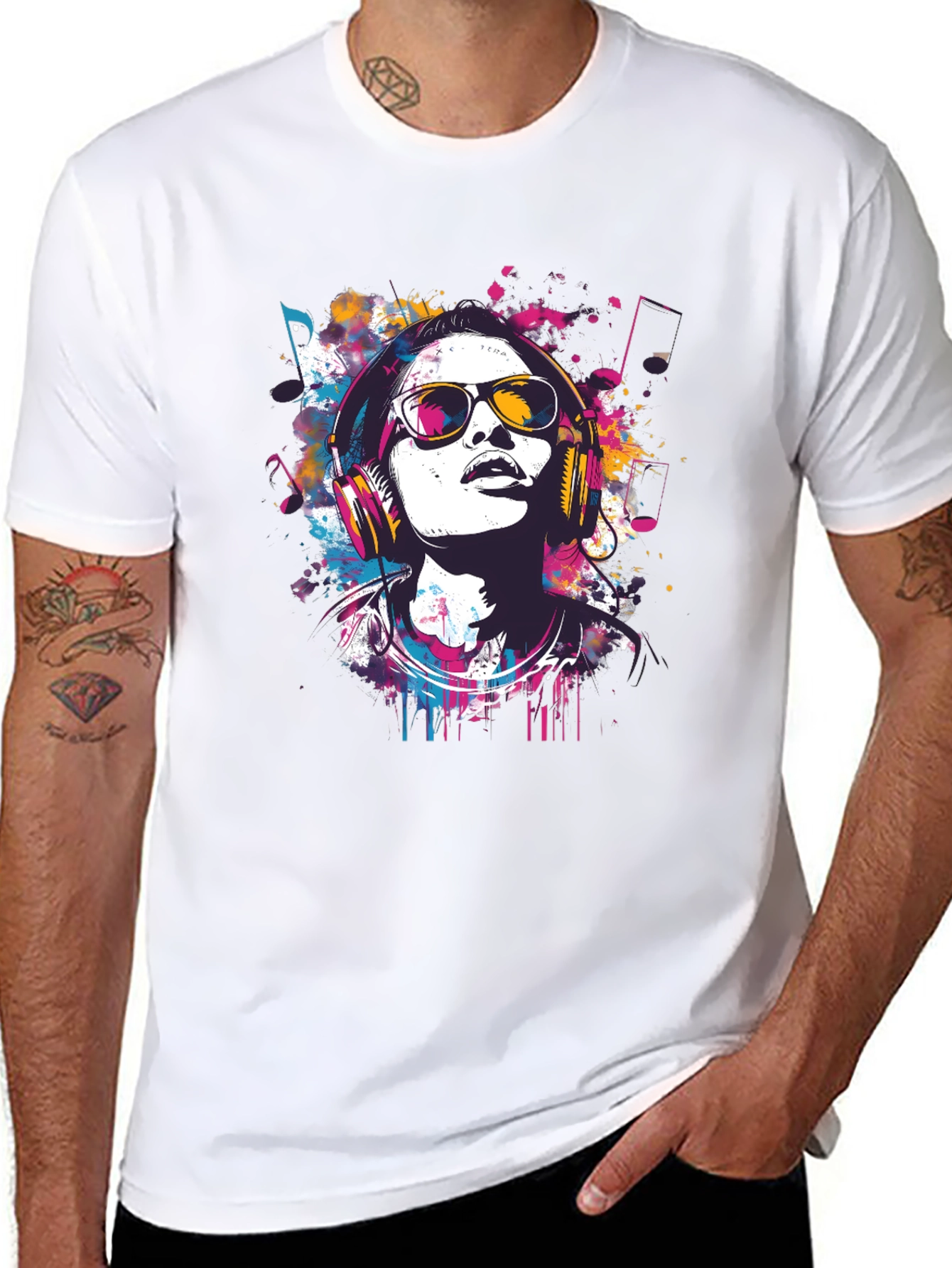 Colorful Music Lover Graphic Tee