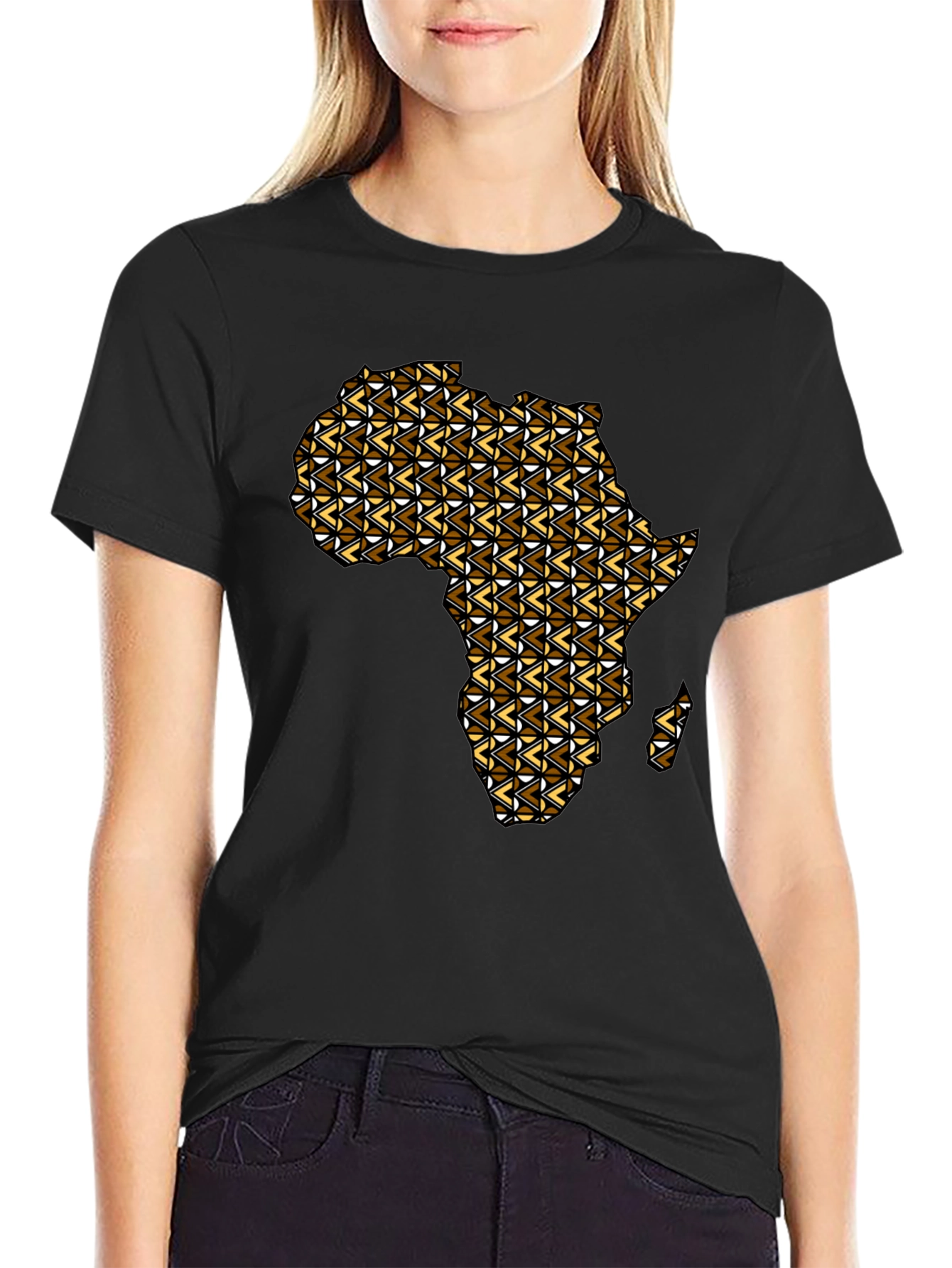 Africa Map Graphic Tee - Mens Black T-Shirt