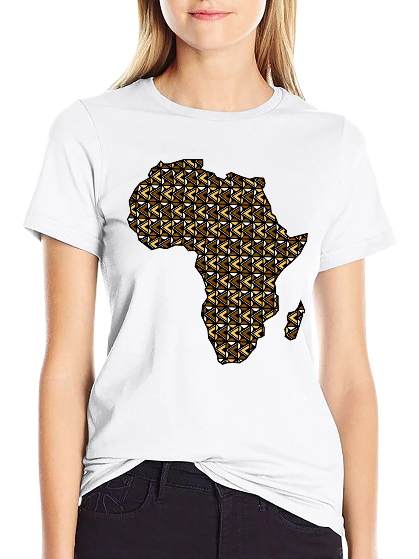 Africa Map Graphic Tee - Mens Black T-Shirt