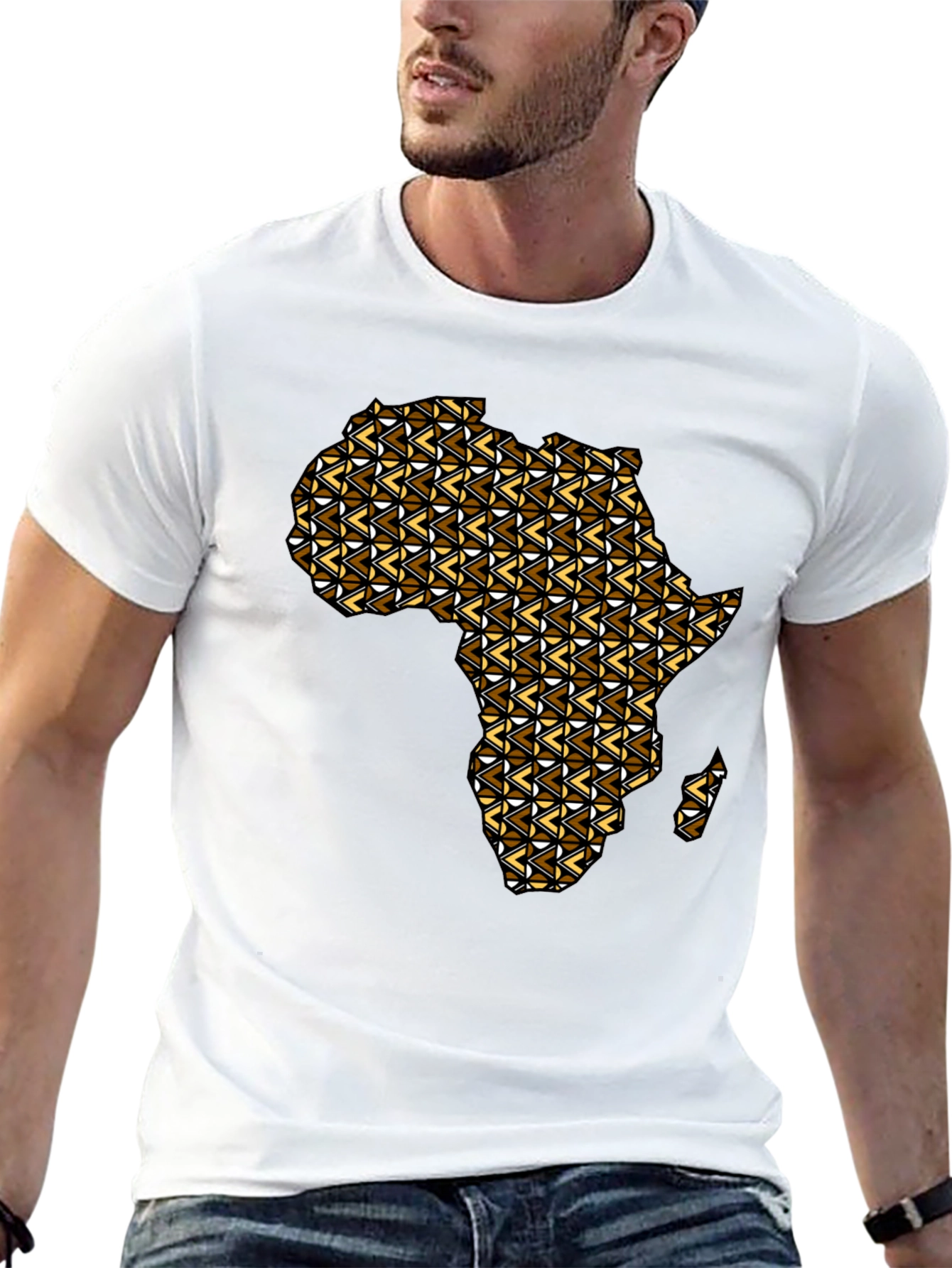 Africa Map Graphic Tee - Mens Black T-Shirt