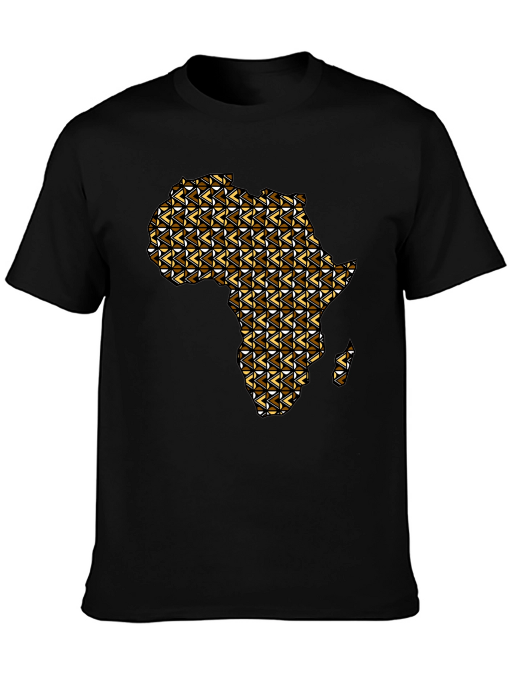 Africa Map Graphic Tee - Mens Black T-Shirt