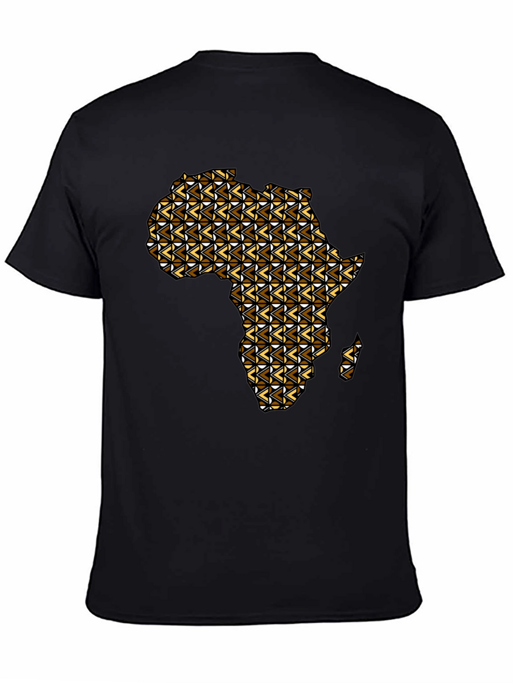 Africa Map Graphic Tee - Mens Black T-Shirt