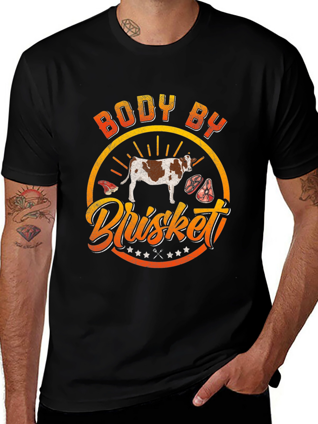 Body by Brisket Graphic Tee - BBQ Lover T-Shirt