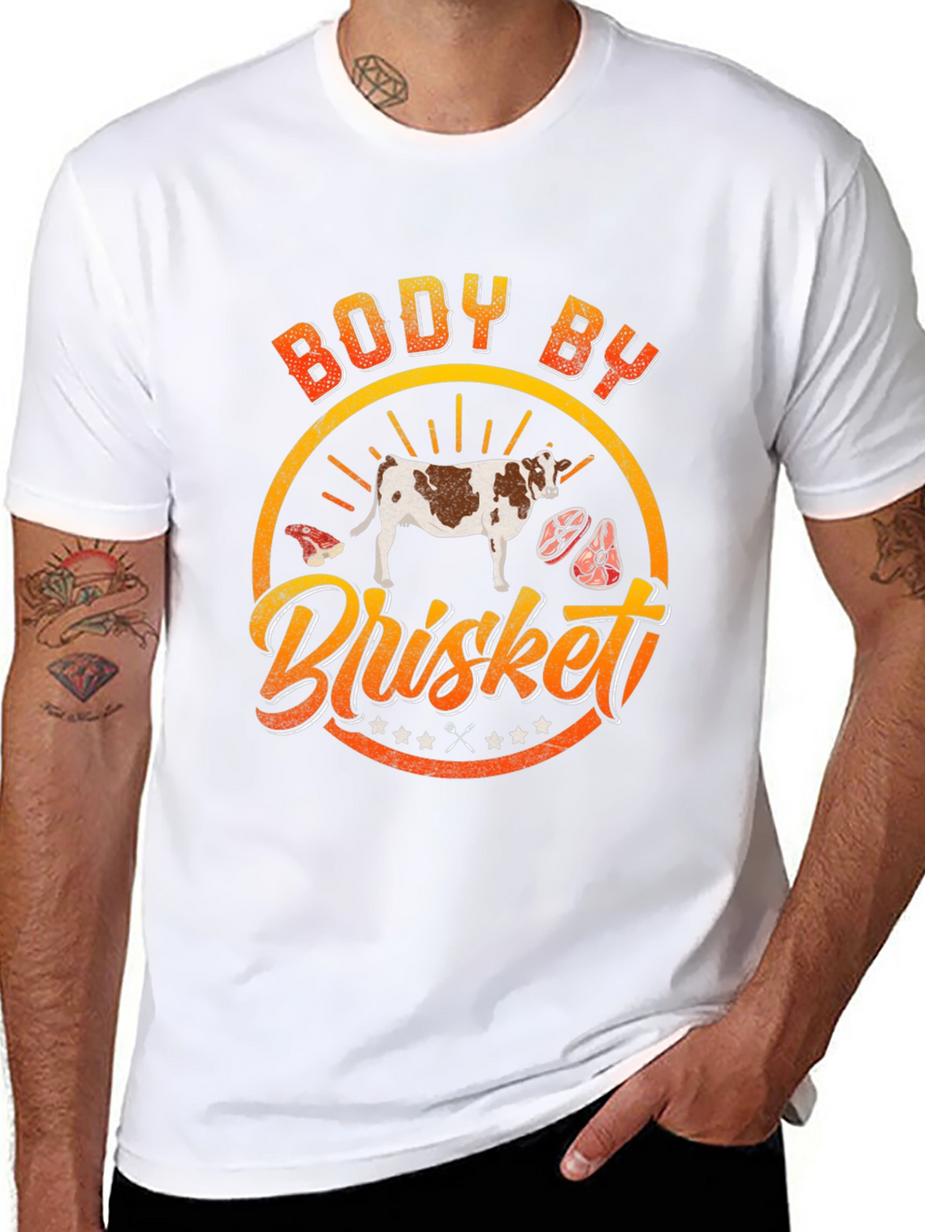 Body by Brisket Graphic Tee - BBQ Lover T-Shirt