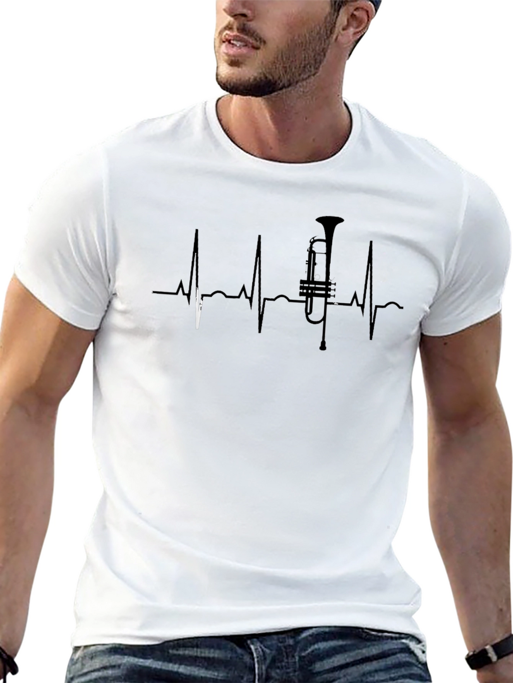 Music Heartbeat T-Shirt - Trumpet Edition