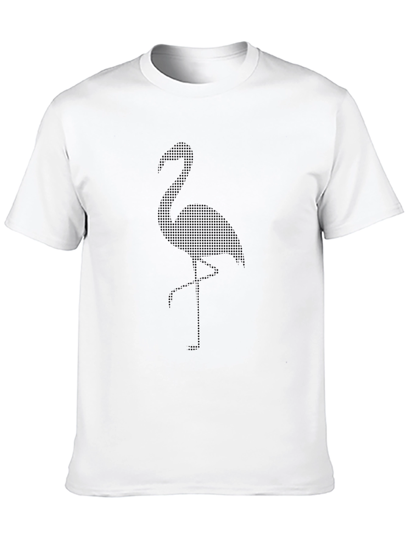 Black Flamingo Dot Print T-Shirt