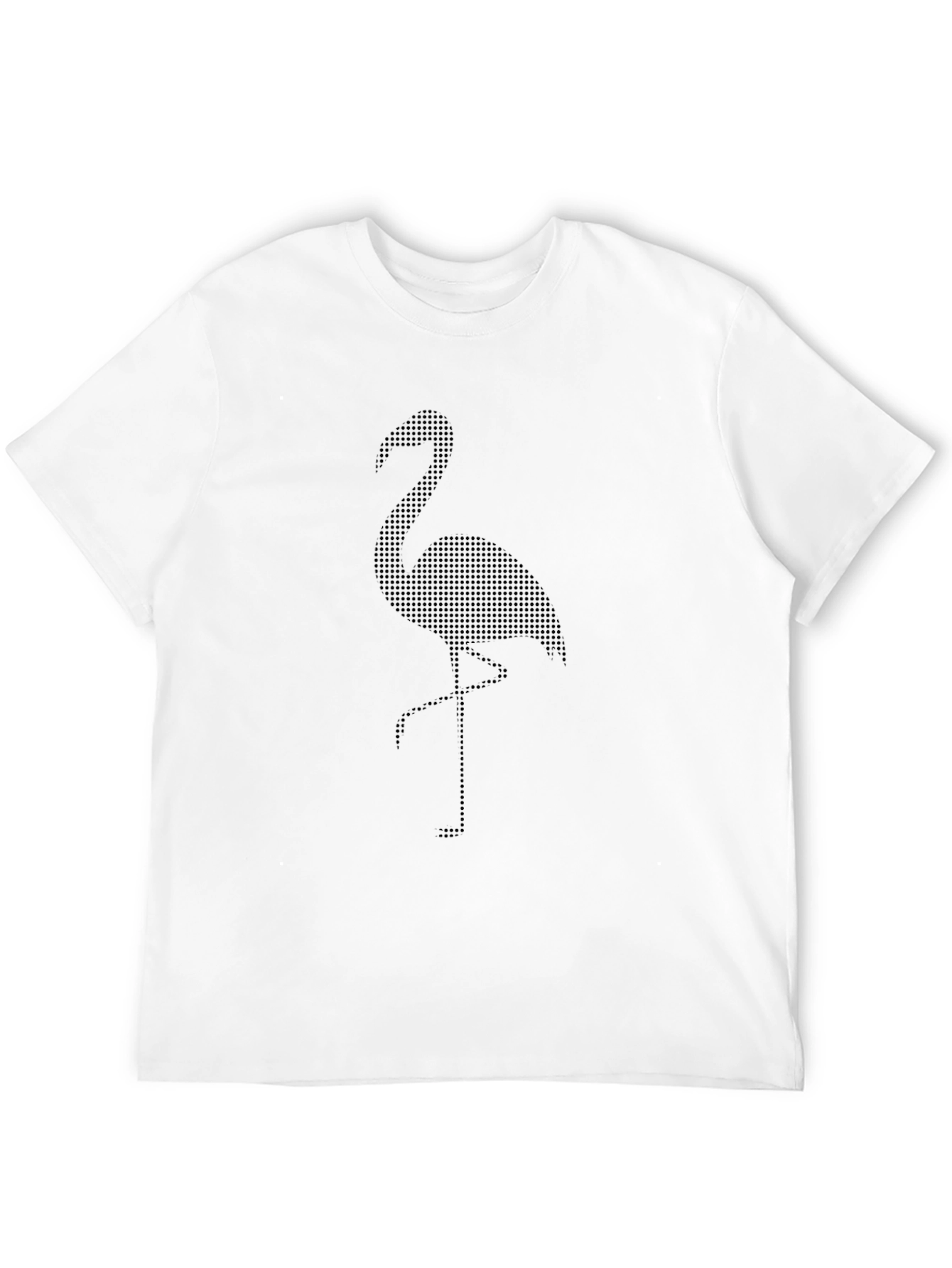 Black Flamingo Dot Print T-Shirt