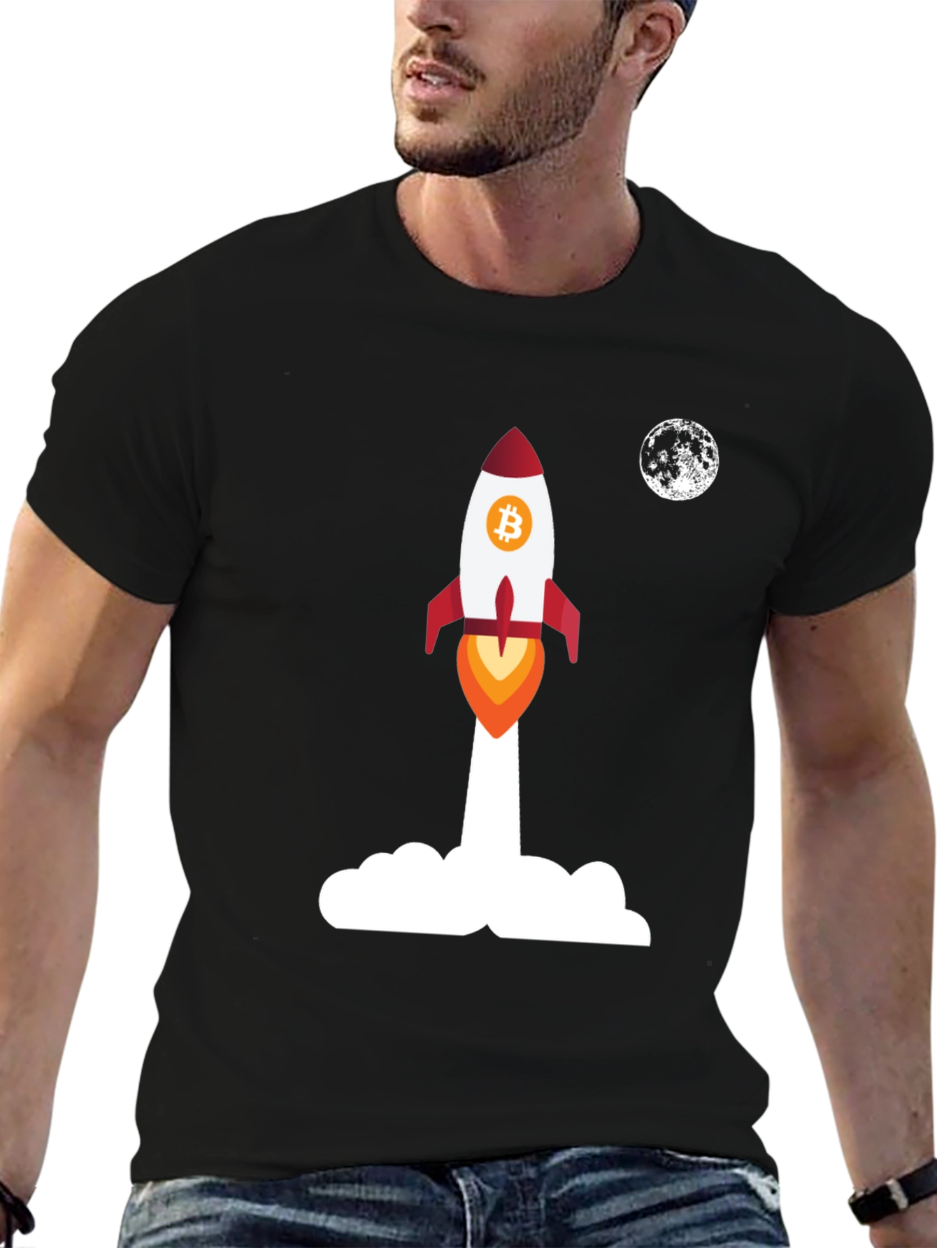 Bitcoin Rocket to the Moon T-Shirt