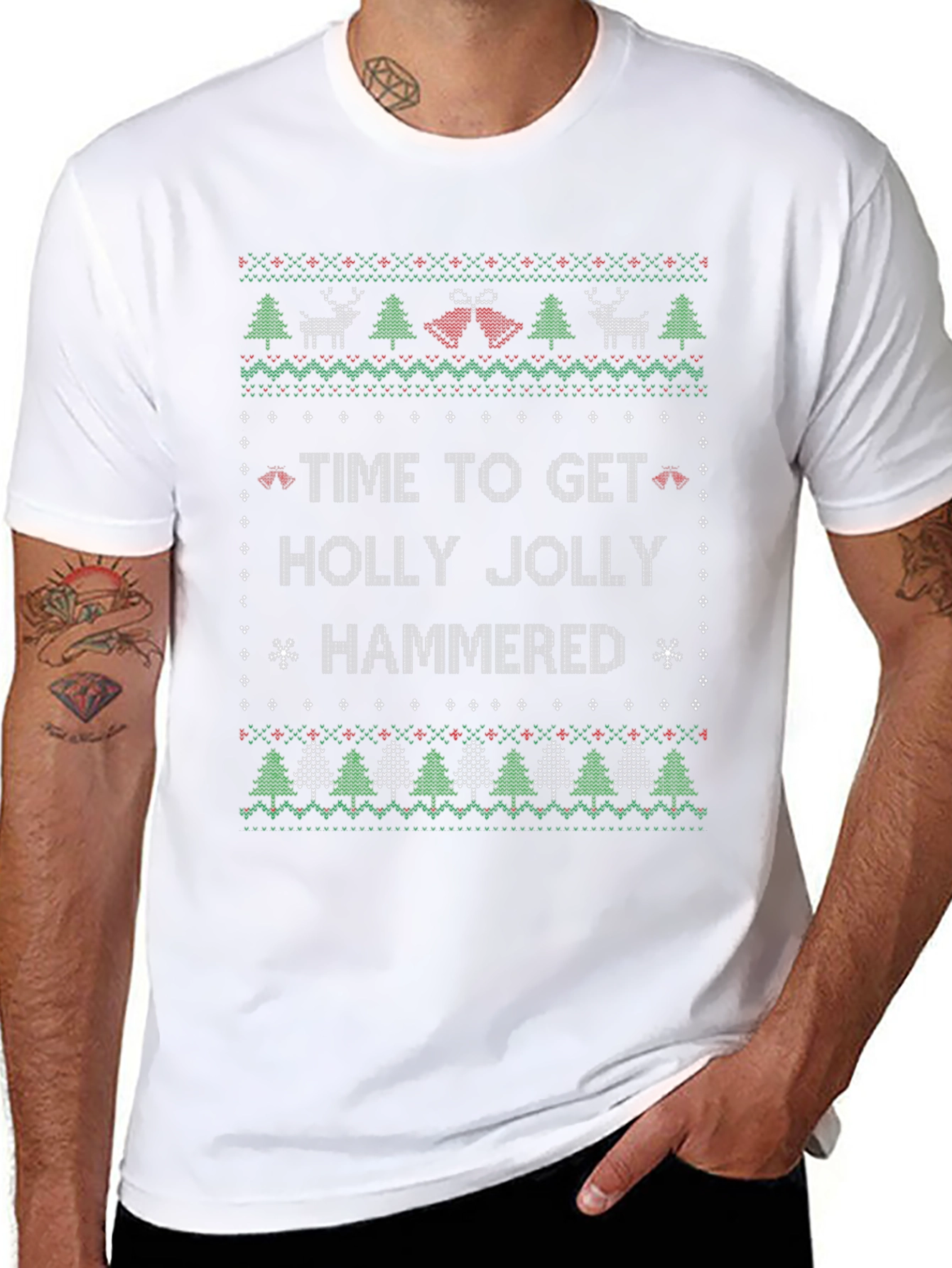 Time to Get Holly Jolly Hammered Christmas T-Shirt